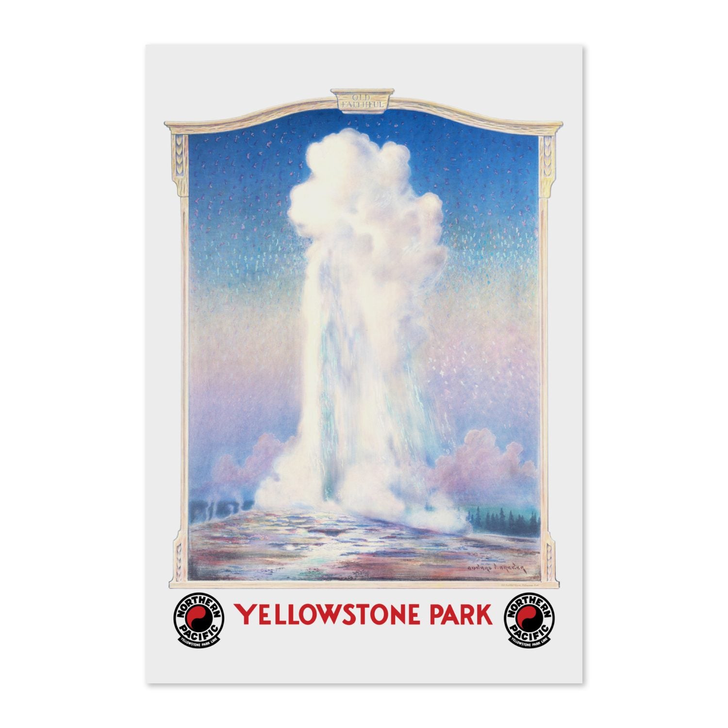 Yellowstone Old Faithful poster print